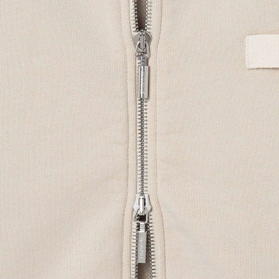 JACQUEMUS (Men) Le Hoodie Zip Gros Grain - Beige