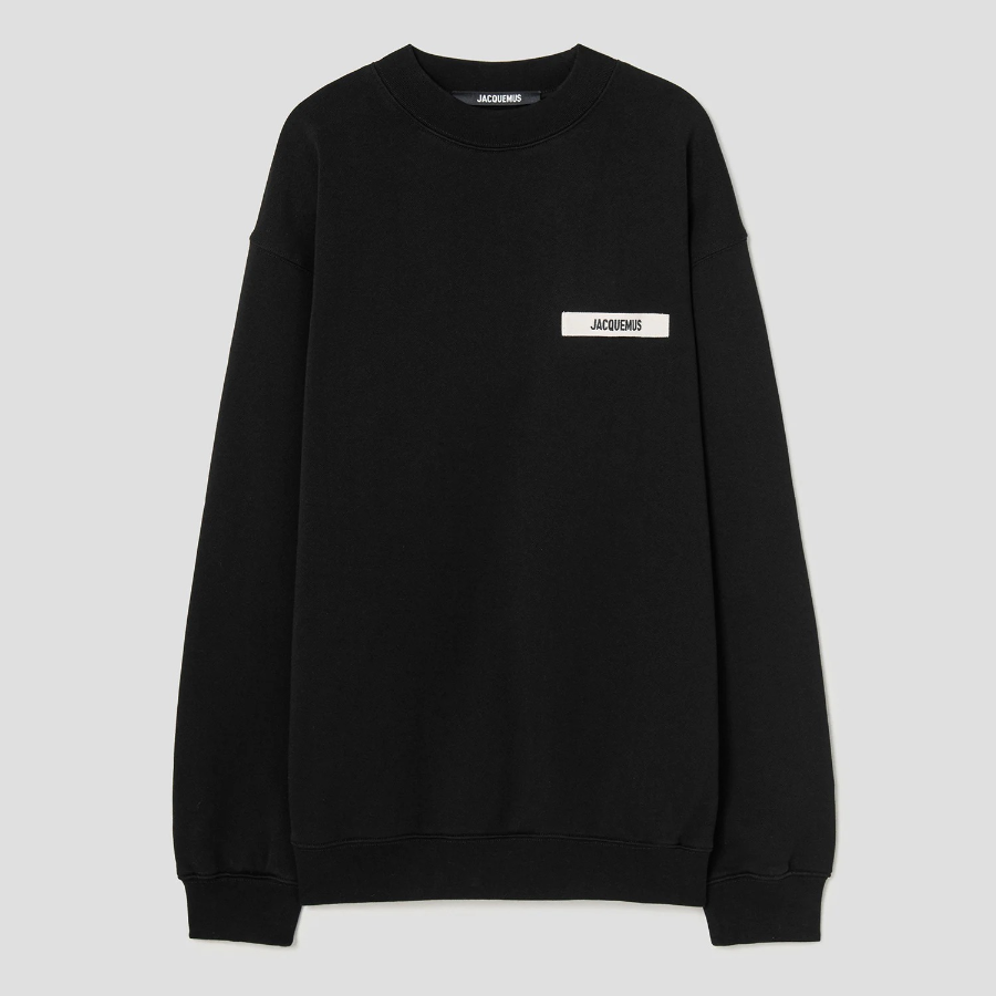 JACQUEMUS (Men) Le Sweatshirt Gros Grain - Black