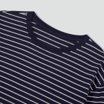 JAJU Smart Cotton Round Neck Long Sleeve Lounge T-Shirt – Dark Navy