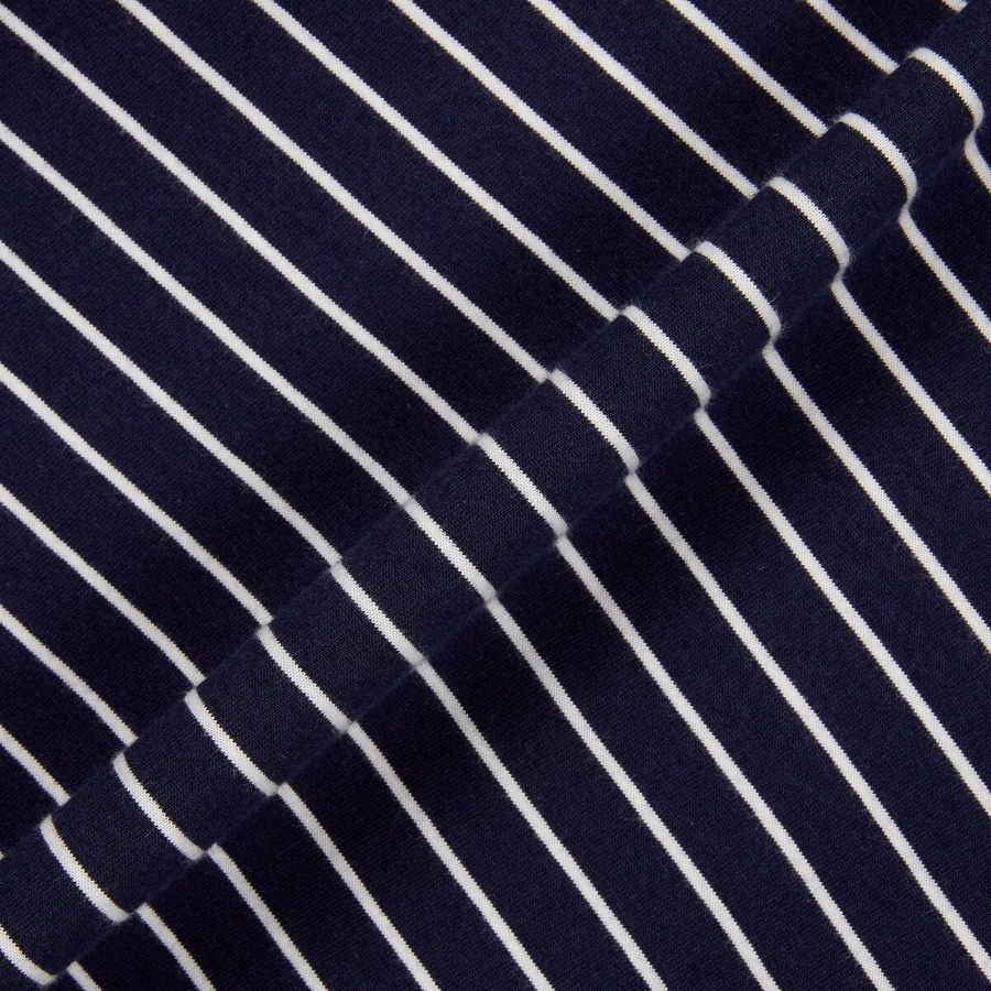 JAJU Smart Cotton Round Neck Long Sleeve Lounge T-Shirt – Dark Navy