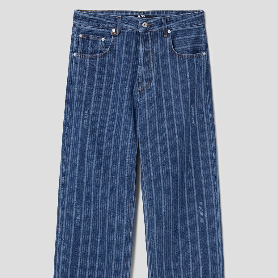 JACQUEMUS (Men) Le De Nîmes Large - Print Blue Stripe