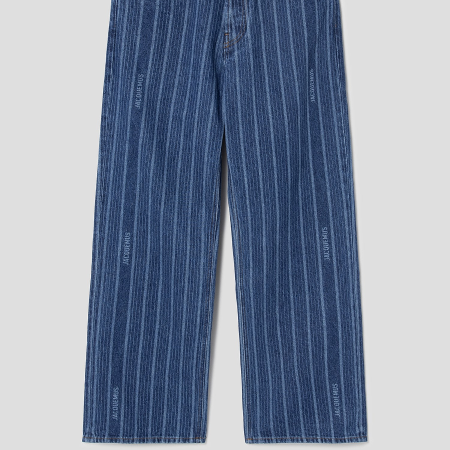 JACQUEMUS (Men) Le De Nîmes Large - Print Blue Stripe