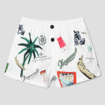 JACQUEMUS (Men) Le Maillot Puntini - Off-White & Printed Patch