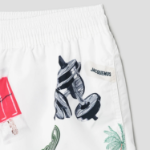 JACQUEMUS (Men) Le Maillot Puntini - Off-White & Printed Patch