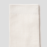 8 seconds Cotton Ribbed Basic Socks — Ivory