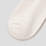 8 seconds Cotton Ribbed Basic Socks — Ivory