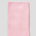 8 seconds Cotton Ribbed Basic Socks — Light Pink