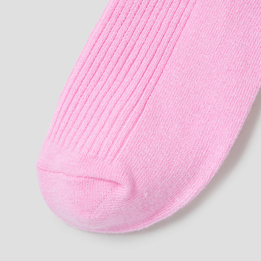 8 seconds Basic Cotton Ribbed Socks — Pink