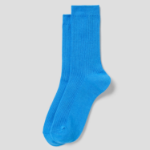 8 seconds Basic Cotton Ribbed Socks — Blue