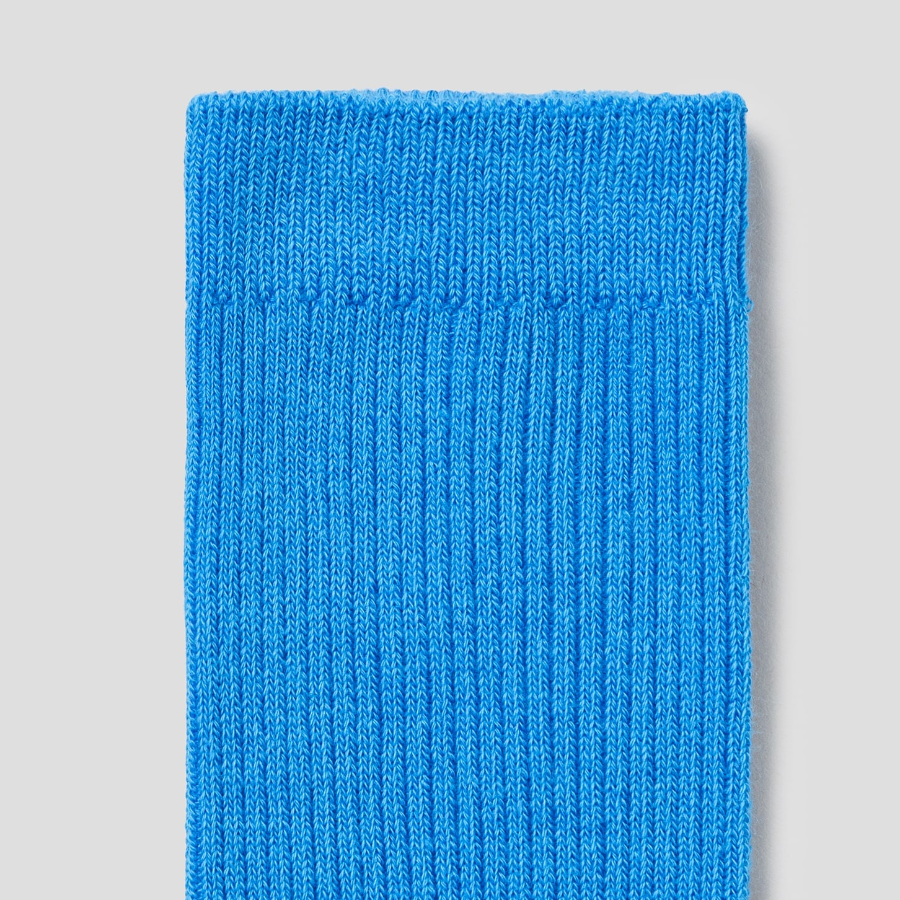8 seconds Basic Cotton Ribbed Socks — Blue