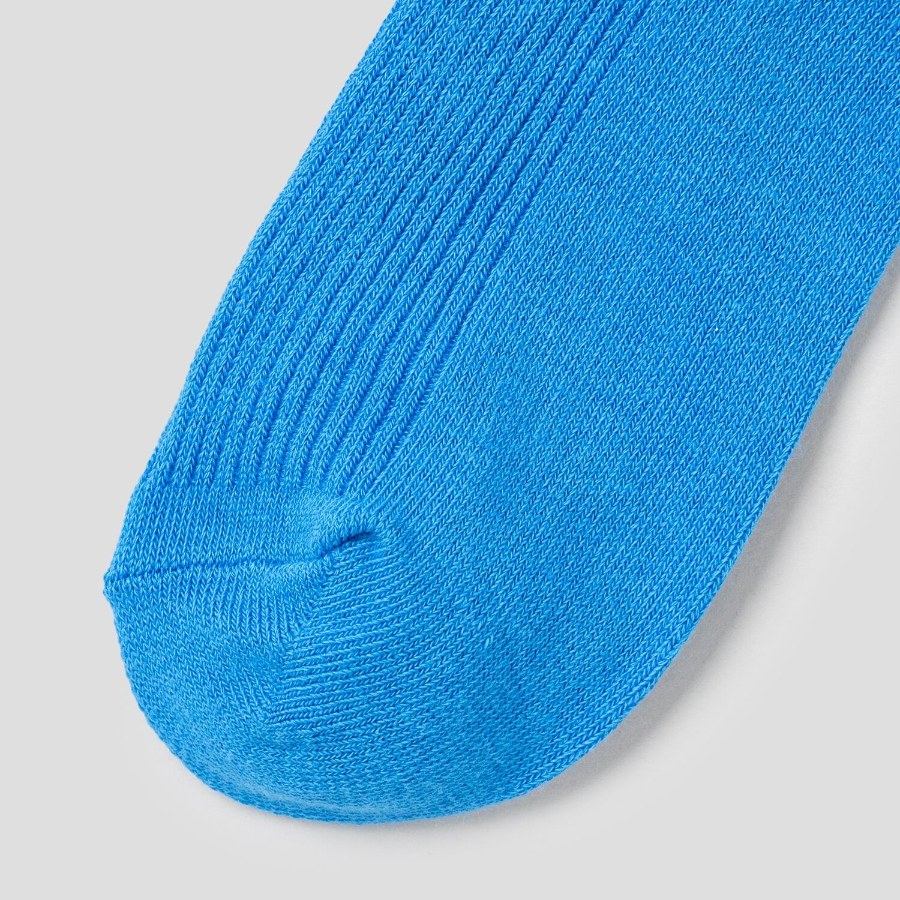8 seconds Basic Cotton Ribbed Socks — Blue