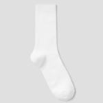 8 seconds Basic Cotton Ribbed Socks — White