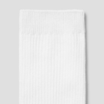 8 seconds Basic Cotton Ribbed Socks — White