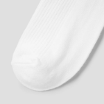 8 seconds Basic Cotton Ribbed Socks — White