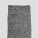 8 seconds Cotton Ribbed Basic Socks — Grey