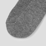 8 seconds Cotton Ribbed Basic Socks — Grey