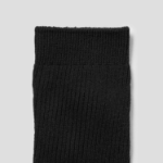 8 seconds Cotton Ribbed Basic Socks — Black