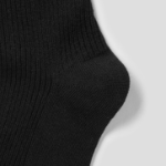 8 seconds Cotton Ribbed Basic Socks — Black