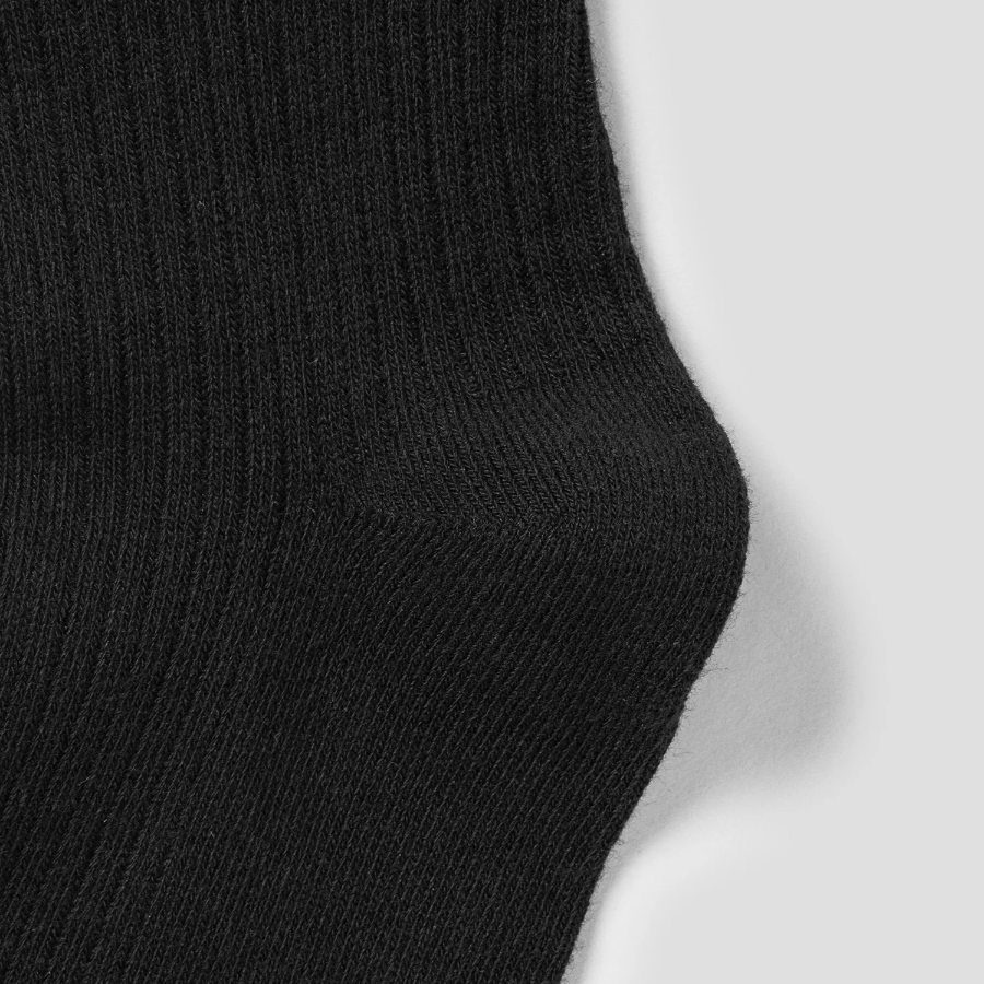 8 seconds Ribbon One-Point Socks — Black