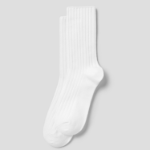 8 seconds Wide Ribbed Socks — White