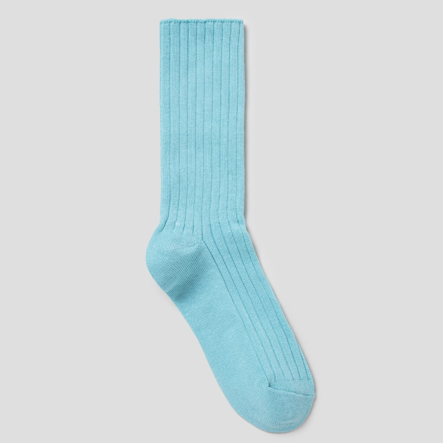 8 seconds Wide Ribbed Socks — Blue