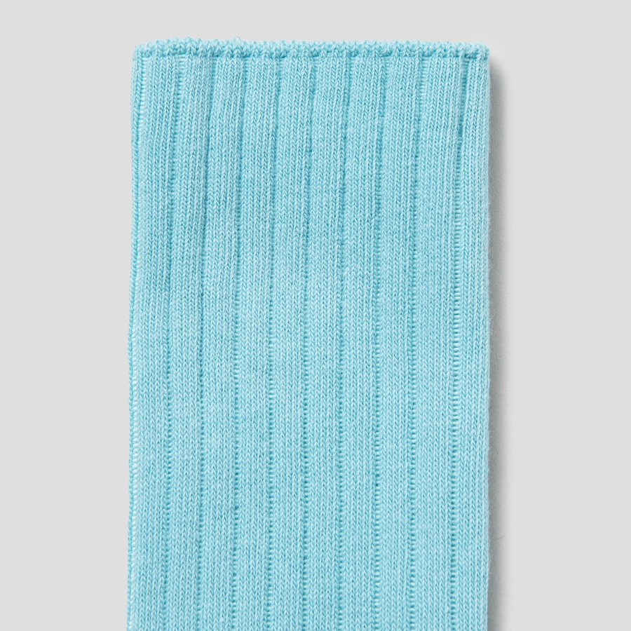 8 seconds Wide Ribbed Socks — Blue