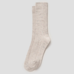 8 seconds Textured Ribbed Socks — Beige
