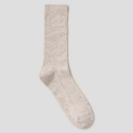 8 seconds Textured Ribbed Socks — Beige