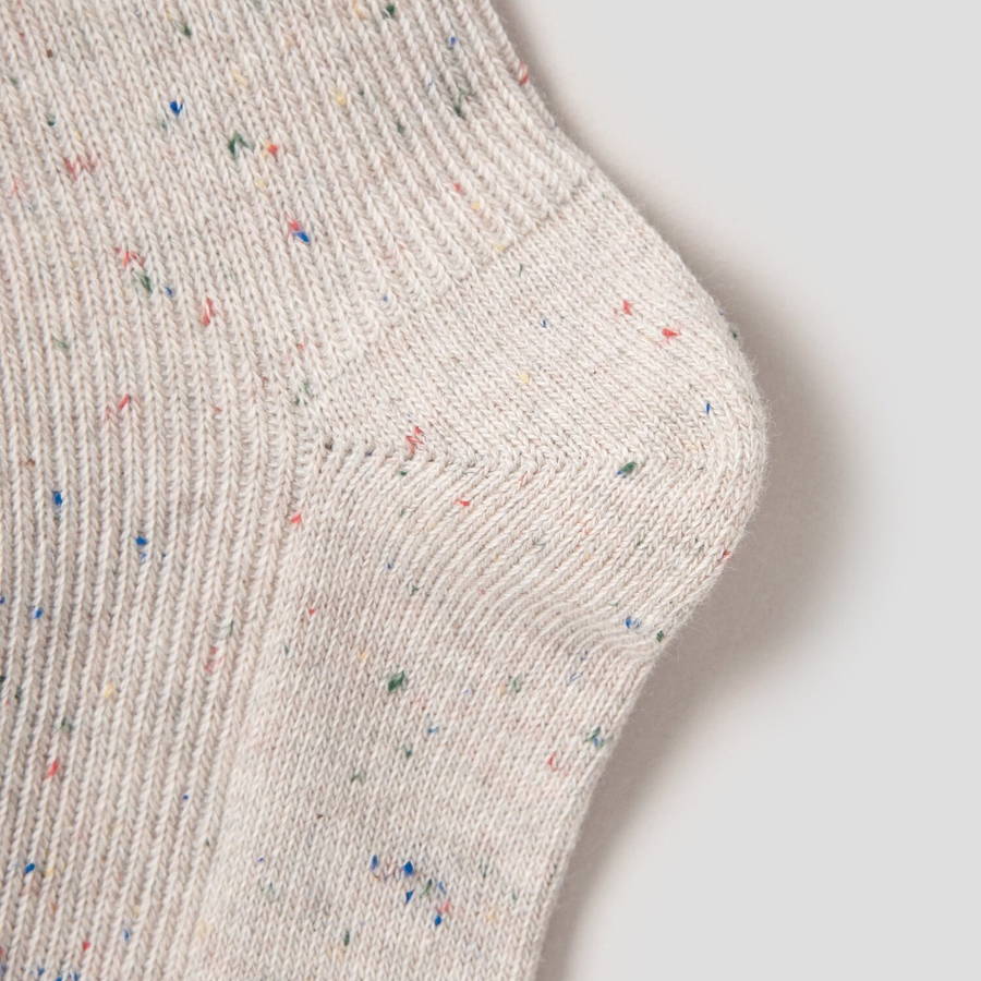 8 seconds Textured Ribbed Socks — Beige