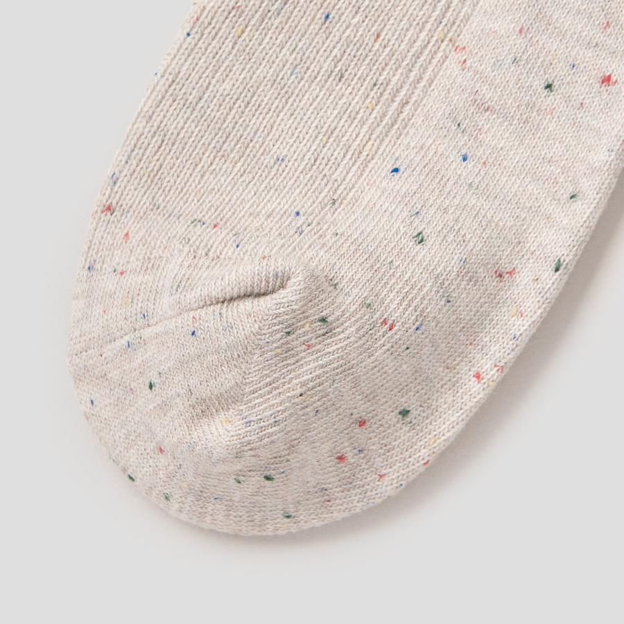 8 seconds Textured Ribbed Socks — Beige