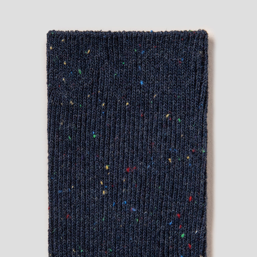 8 seconds Textured Ribbed Socks — Navy