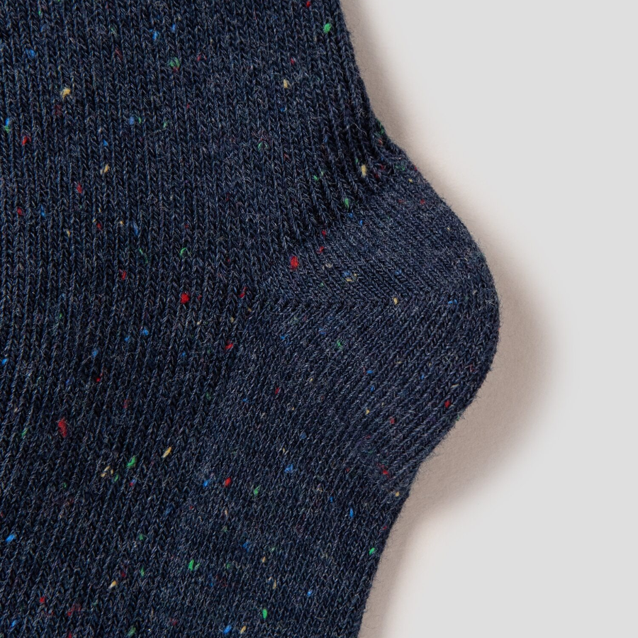 8 seconds Textured Ribbed Socks — Navy