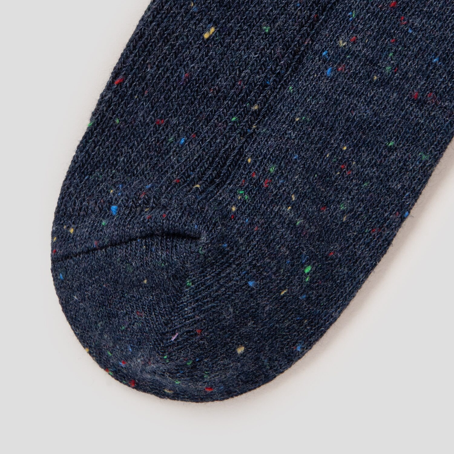 8 seconds Textured Ribbed Socks — Navy