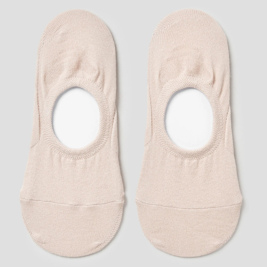 8 seconds TokTok Solid No-Show Socks — Beige