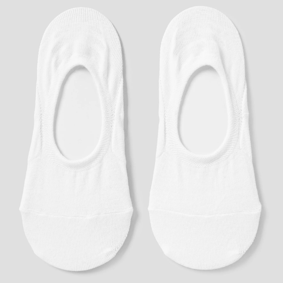 8 seconds TokTok Solid No-Show Socks — White