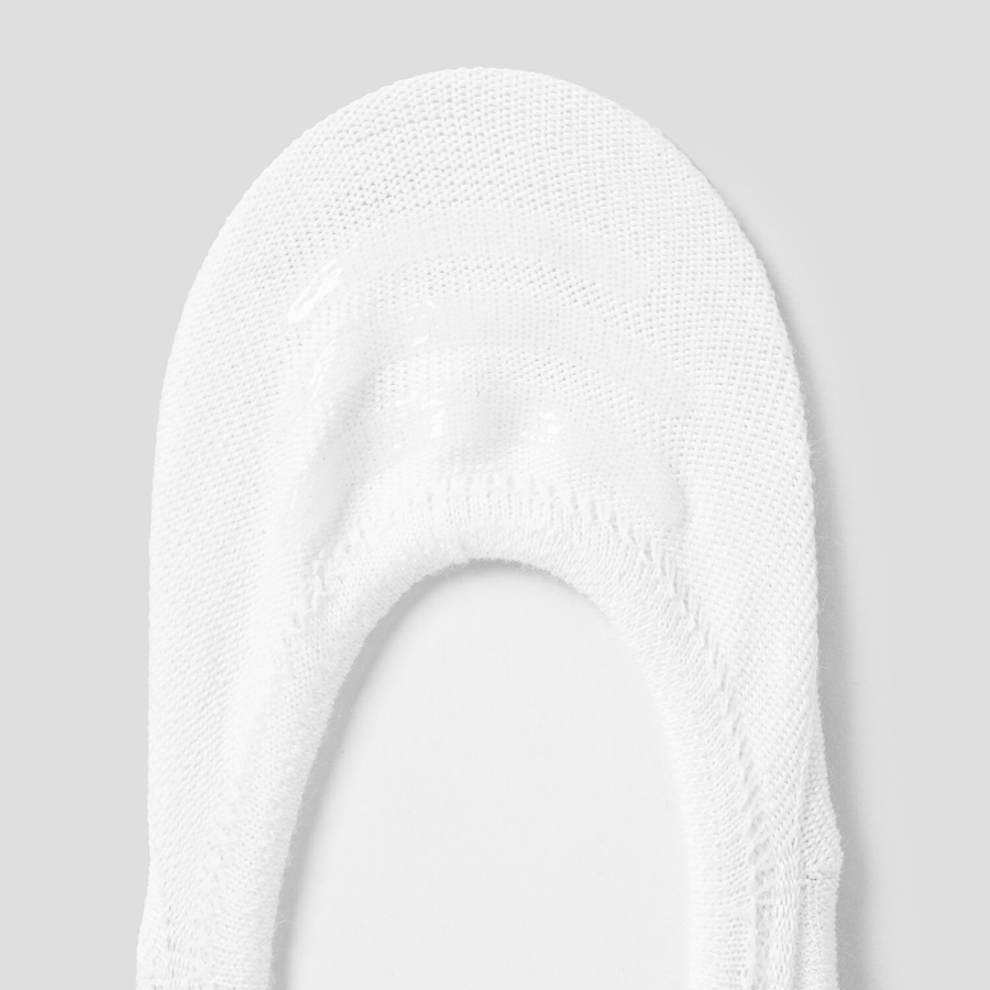 8 seconds TokTok Solid No-Show Socks — White