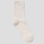 8 seconds Melange Ribbed Socks — Ivory