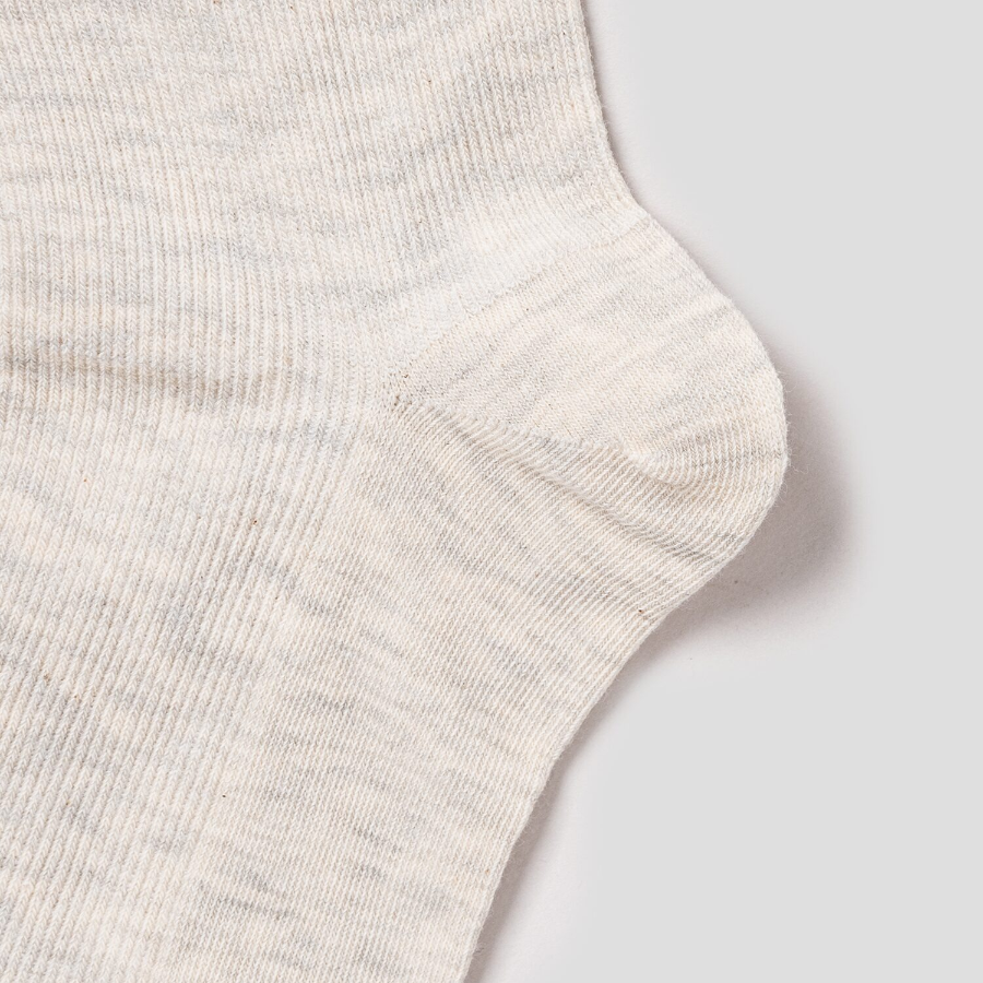8 seconds Melange Ribbed Socks — Ivory