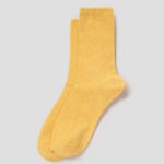 8 seconds Melange Ribbed Socks — Yellow