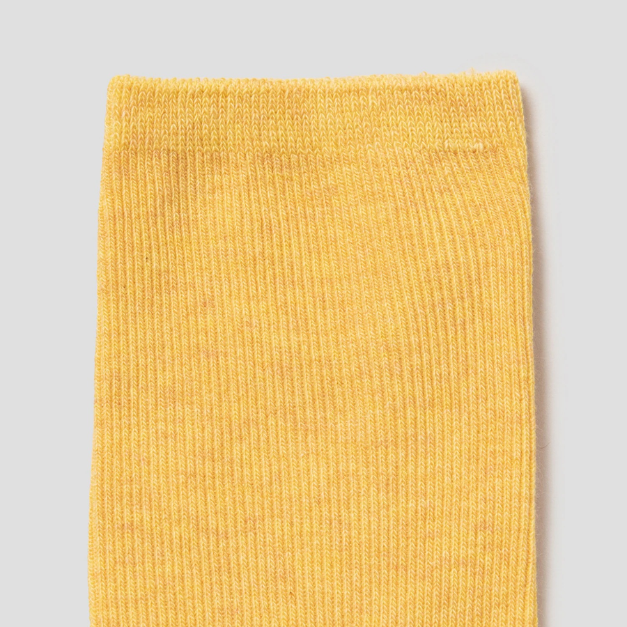8 seconds Melange Ribbed Socks — Yellow
