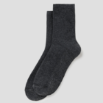 8 seconds Melange Ribbed Socks — Ash