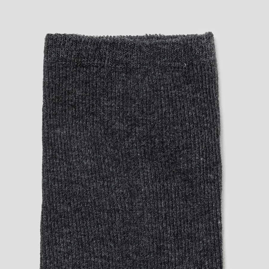 8 seconds Melange Ribbed Socks — Ash