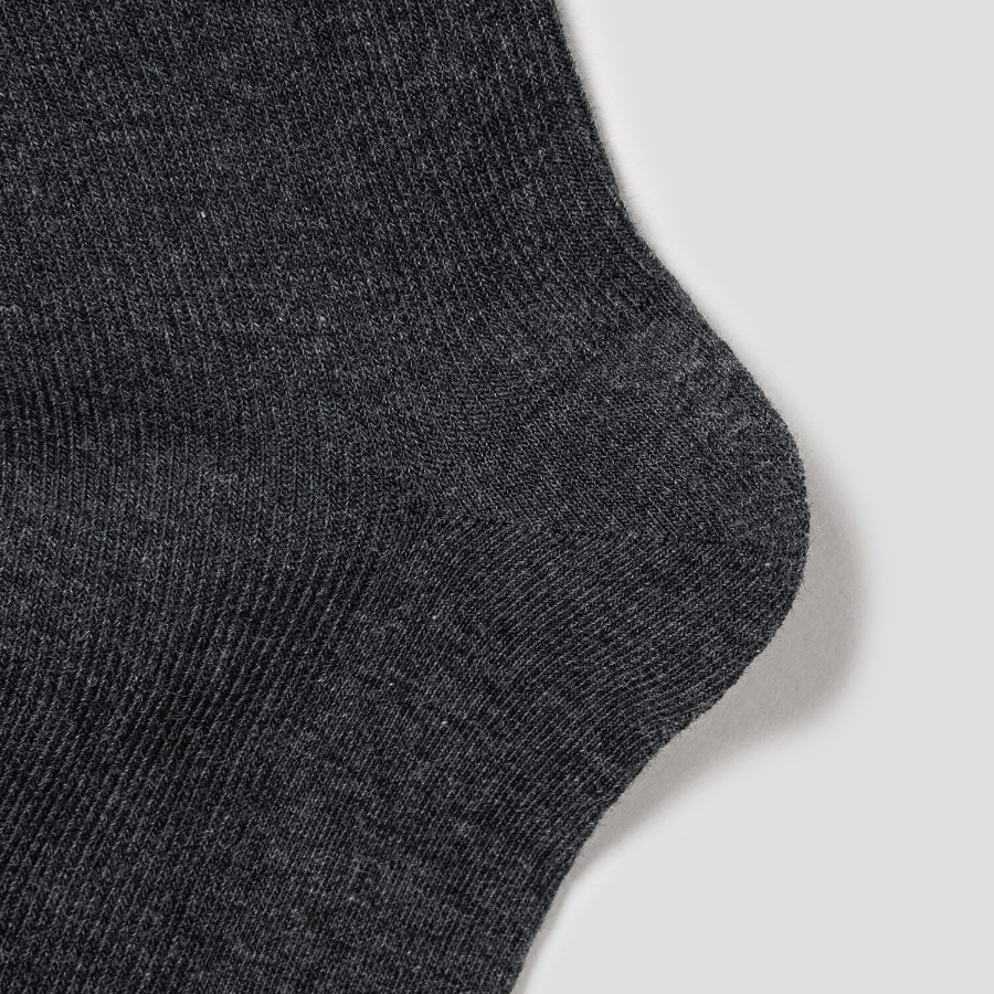 8 seconds Melange Ribbed Socks — Ash