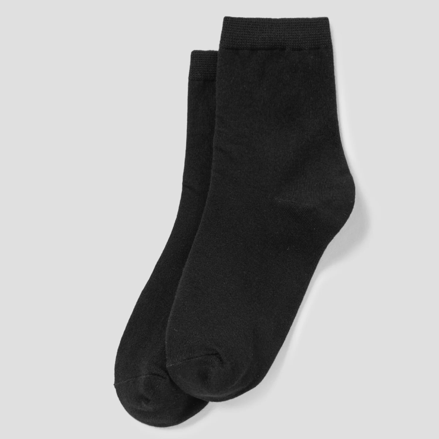 8 seconds Solid Mid-Crew Socks — Black