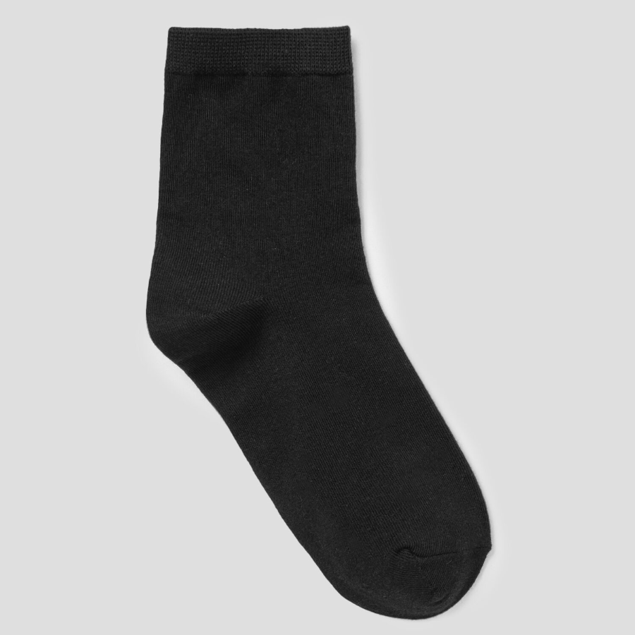 8 seconds Solid Mid-Crew Socks — Black