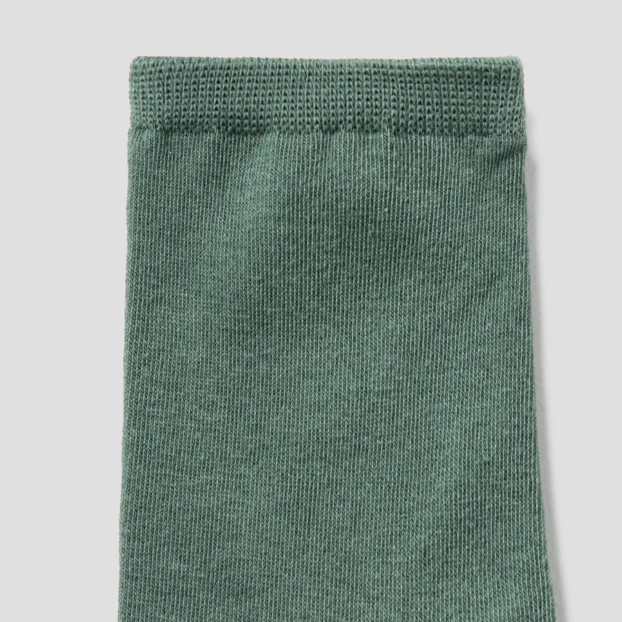 8 seconds Basic Solid Mid-Crew Socks — Khaki