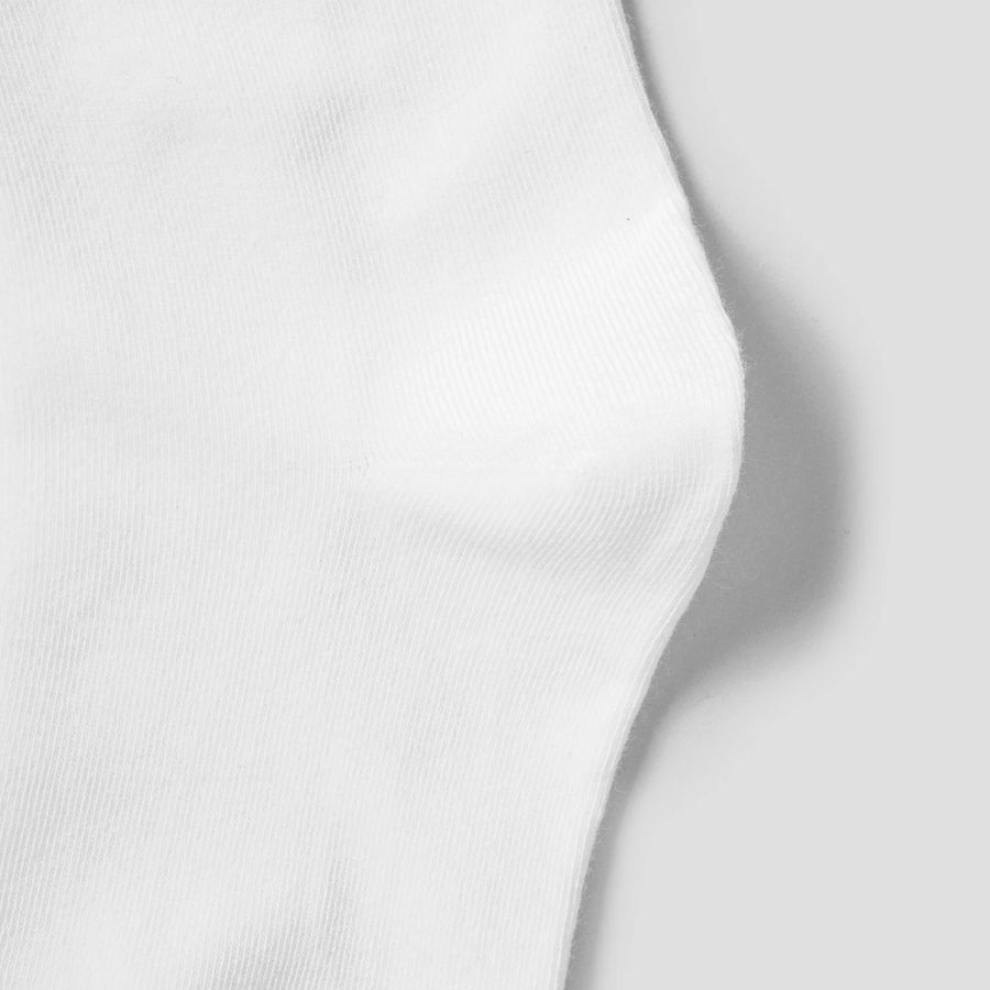 8 seconds Solid Mid-Crew Socks — White