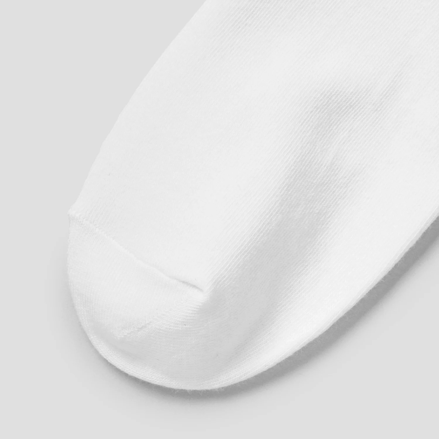 8 seconds Solid Mid-Crew Socks — White