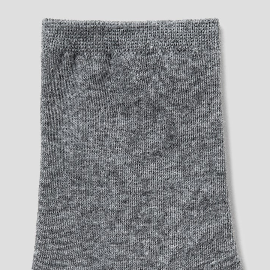 8 seconds Basic Solid Mid-Crew Socks — Grey