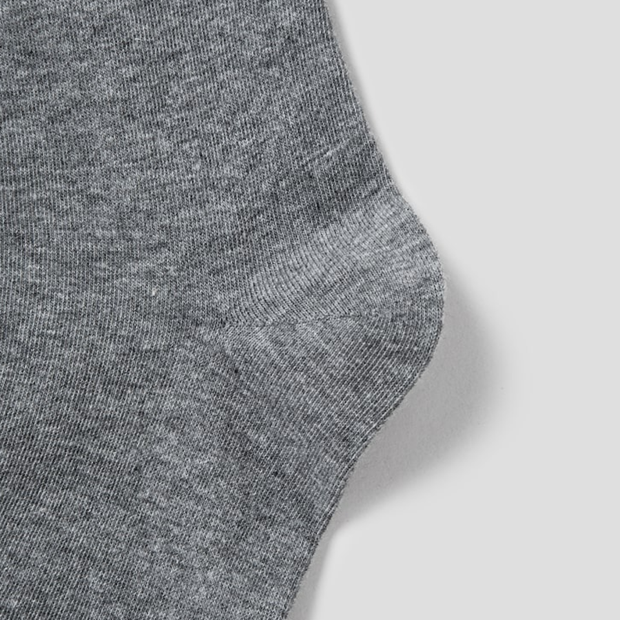 8 seconds Basic Solid Mid-Crew Socks — Grey